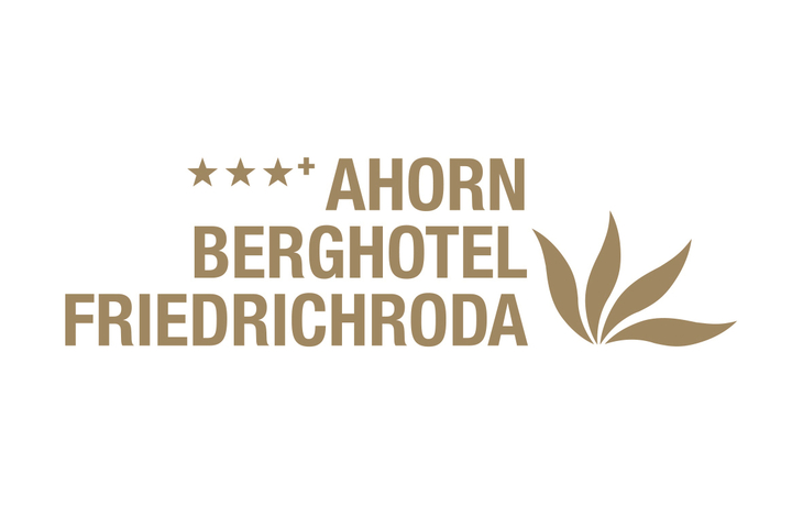 Logo des Ahorn Berghotels Friedrichroda mit vier Sternen und Ahornblatt.